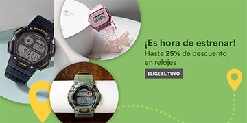 Anuncio: ¡Es hora de estrenar! Hasta 25% de descuento en relojes. Pulsa aquí para elegir el tuyo.