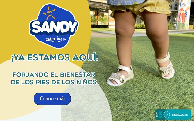 Calzado Sandy. Ya llegó el concepto formativo para los pies de los niños. Visita tu Tienda Coppel más cercana para descubrir calzado para niños de edad preescolar.