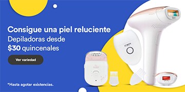 Anuncio: Consigue una piel reluciente. Depiladoras desde 30 pesos quincenales. Hasta agotar existencias. Pulsa aquí para conocer la variedad.