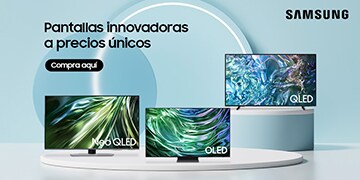 Samsung. Pantallas innovadoras a precios únicos. Pulsa aquí para conocer los nuevos modelos Neo QLED, OLED y QLED.