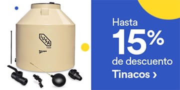 Hasta 15% de descuento en tinacos. Pulsa aquí para equiparte.