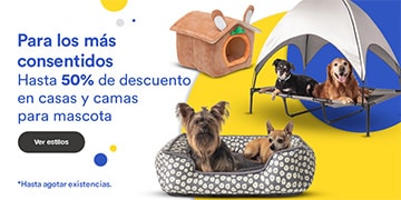 Anuncio: Para los más consentidos. Hasta 50% de descuento en casas y camas para mascota. Hasta agotar existencias. Pulsa aquí para conocer estilos.