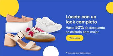 Anuncio: Lúcete con un look completo. Hasta 50% de descuento en calzado para mujer. Hasta agotar existencias. Pulsa aquí para conocer estilos.