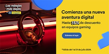 Anuncio: Comienza una aventura. Hasta 15% de descuento en equipos gaming. Promoción válida del 1 al 31 de julio 2024. Pulsa aquí para estrenar el tuyo.