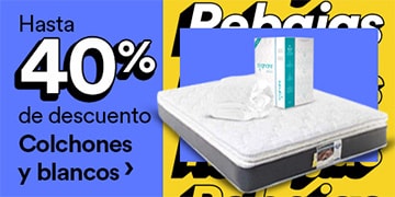 Hasta 40% de descuento en colchones y blancos. Promoción válida del 1 al 31 de julio 2024. Pulsa aquí para aprovechar.