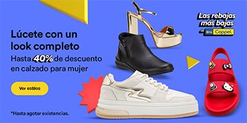 Anuncio: Lúcete con un look completo. Hasta 40% de descuento en calzado para mujer. Promoción válida hasta agotar existencias. Pulsa aquí para descubrir estilos.