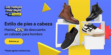 Anuncio: Estilo de pies a cabeza. Hasta 40% de descuento en calzado para hombre. Promoción válida hasta agotar existencias. Pulsa aquí para estrenar. 