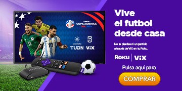 Vive el futbol desde casa con Roku. Pulsa aquí para comprar.