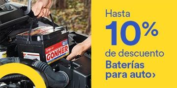 Hasta 10% de descuento en baterías para auto. Pulsa aquí para comprar.