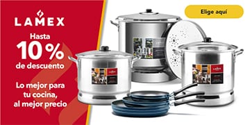 Lo mejor para tu cocina al mejor precio. Hasta 10% de descuento en productos Lamex. Pulsa aquí para aprovechar.