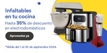 Infaltables en tu cocina. Hasta 35% de descuento en electrodomésticos. Pulsa aquí para aprovechar ya. Válido del 1 al 30 de septiembre 2024.