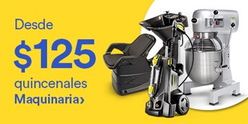 Maquinaria desde 125 pesos quincenales. Pulsa aquí para comprar.