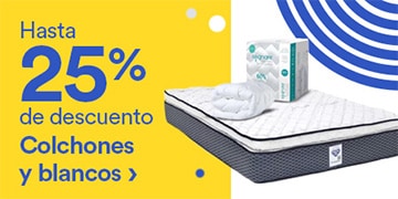 Hasta 25% de descuento en colchones y blancos. Pulsa aquí para comprar.