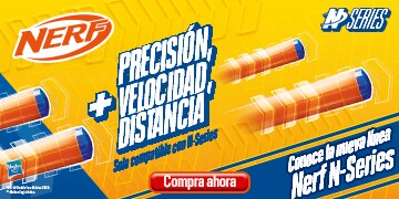 Conoce la nueva línea Nerf N-Series. Más precisión, más velocidad, más distancia. Pulsa aquí para comprar.