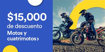 Quince mil pesos de descuento en motos y cuatrimotos. Pulsa aquí para comprar.