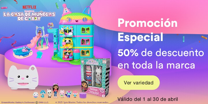 Anuncio: Netflix. La casa de muñecas de Gabby. Promoción especial. Hasta 50% de descuento en toda la marca. Promoción válida del 1 al 30 de abril 2025. Pulsa aquí para aprovechar.