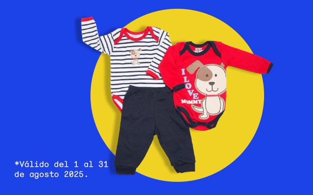 El estilo más tierno. Hasta 30 por ciento de descuento en looks para bebé. Válido del 1 al 31 de agosto 2025. Pulsa aquí para elegir.