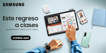 Anuncio: Samsung. Este regreso a clases aprovecha al máximo con Galaxy. Promociones válidas del 04 al 10 de agosto 2025. Consulta detalles, así como términos, condiciones y colores disponibles en punto de venta. Pulsa aquí para descubrir más.