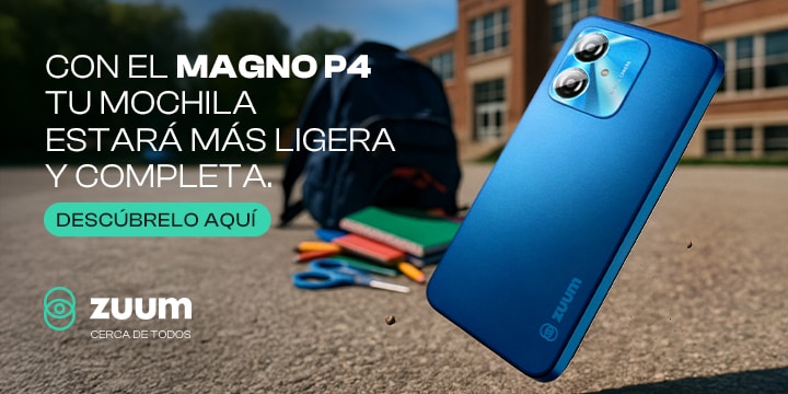 Zuum, cerca de todos. Con el Magno P4 tu mochila estará más ligera y completa. Pulsa aquí para descubrirlo.