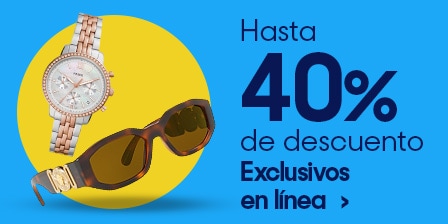 Hasta 40 por ciento de descuento en exclusivos en línea. Válido del 1 al 31 de agosto 2025. Pulsa aquí para elegir.
