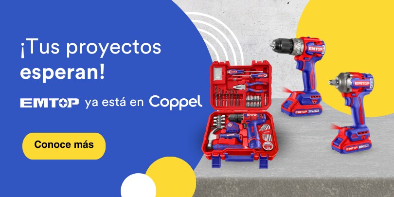 Herramientas EMTOP ya están en Coppel. Úsalas para tus proyectos. Pulsa aquí para comprar.