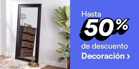 Hasta 50 por ciento de descuento en decoración. Pulsa aquí para comprar.