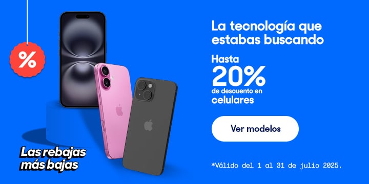 Anuncio: La tecnología que estabas buscando. Hasta 20% de descuento en celulares. Válido del 1 al 31 de julio 2025. Pulsa aquí para conocer modelos. 