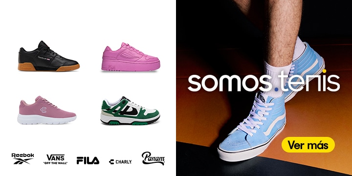 Somos tenis. Reebok. Vans off the wall. FILA. Charly. Panam. Pulsa aquí para elegir tu par.
