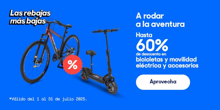 Anuncio: A rodas a la aventura. Hasta 35% de descuento en bicicletas y movilidad eléctrica. Válido del 1 al 31 de julio 2025. Pulsa aquí para aprovechar.