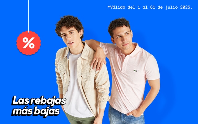 Anuncio: El estilo que necesitas. Hasta 40% de descuento en looks para hombre. Válido del 1 al 31 de julio 2025. Pulsa aquí para armar el tuyo.