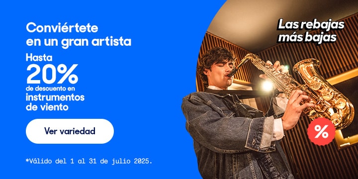 Anuncio: Conviértete en un gran artista. Hasta 20% de descuento en instrumentos de viento. Válido del 1 al 31 de julio 2025. Pulsa aquí para descubrir la variedad.