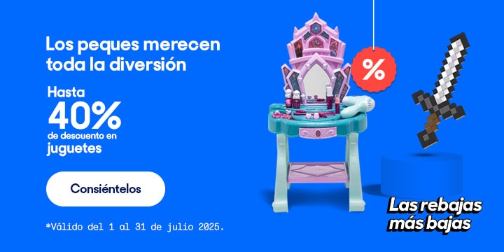Anuncio: Los peques merecen toda la diversión. Hasta 40% de descuento en juguetes. Válido del 1 al 31 de julio 2025. Pulsa aquí para consentirlos.