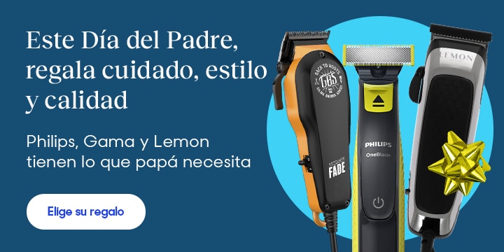 Este día del padre, regala cuidado, estilo y calidad. Philips, Gama y Lemon tienen todo lo que papá necesita. Pulsa aquí para elegir su regalo.