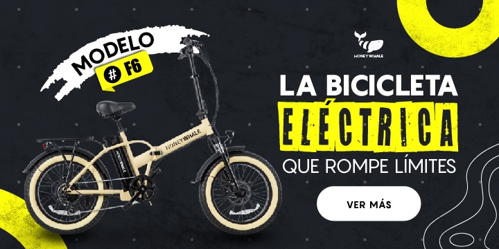 Anuncio: Honey Whale. Modelo # F6. La bicicleta eléctrica que rompe límites. Pulsa aquí para estrenar la tuya.