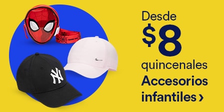 Accesorios infantiles desde 8 pesos quincenales. Pulsa aquí para aprovechar.