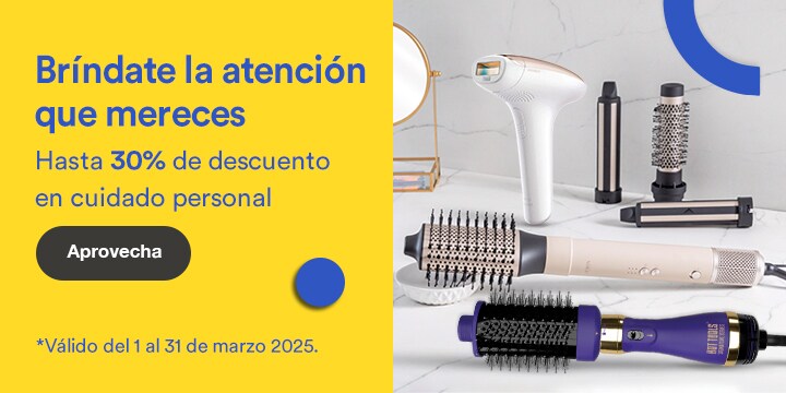 Anuncio: Bríndate la atención que mereces. Hasta 30% de descuento en cuidado personal. Promoción válida del 1 al 31 de marzo 2025. Pulsa aquí para aprovechar.