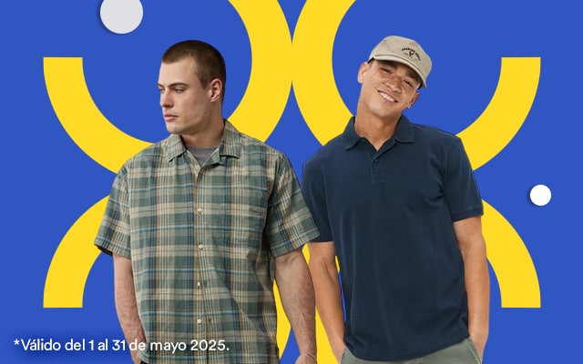 Anuncio: Estrena un nuevo estilo. Hasta 20% de descuento en looks American Eagle. Promoción válida del 1 al 31 de mayo 2025. Pulsa aquí para aprovechar.