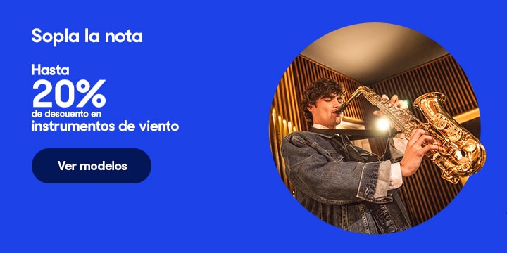 Sopla la nota. Hasta 20 por ciento de descuento en instrumentos de viento. Pulsa aquí para elegir.