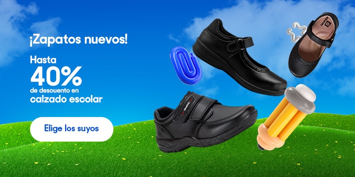 Regreso a clases Hasta 40 por ciento de descuento en calzado escolar. Pulsa aquí para elegir.