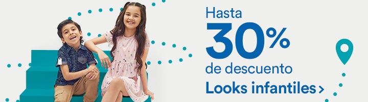 Hasta 30% de descuento en looks infantiles. Pulsa aquí para armar el de tu peque.