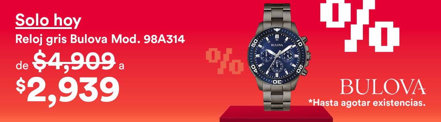 Oferteando. Solo hoy. Reloj Bulova de acero inoxdable modelo 98A314. De 4 mil 909 a 2 mil 939 pesos. Aprovecha. Pulsa aquí para comprar el tuyo.