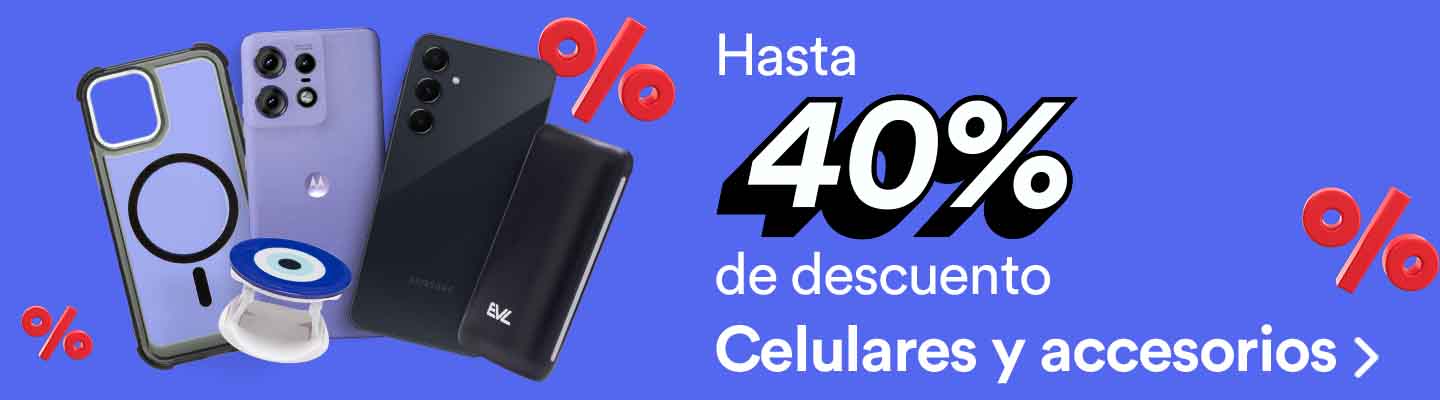 Hasta 40% de descuento en celulares y accesorios. Pulsa aquí para renovar equipo.