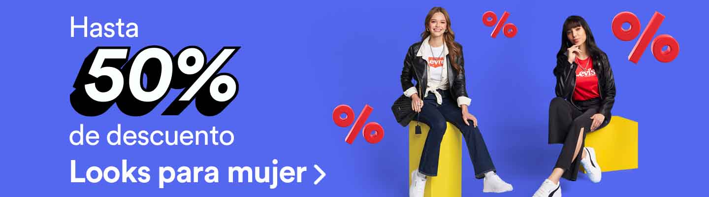 Hasta 50% de descuento en looks para mujer. Pulsa aquí para estrenar.