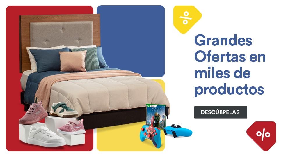 Grandes Ofertas en miles de productos. Pulsa aquí para encontrar looks para la familia, muebles, celulares y más.