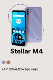 Zuum. Modelo Stellar M4 morado con RAM dinámica de 3 gigabytes más 2 gigabytes. Pulsa aquí para comprar.