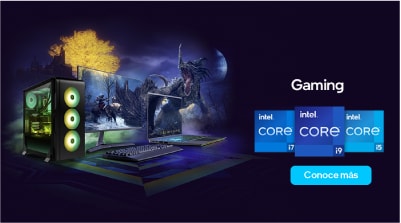 Gaming. Intel Core. Pulsa aquí para ver laptops con procesadores gaming.