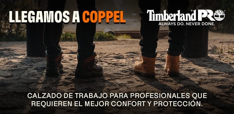 Timberland. Llegamos a Coppel. Calzado de trabajo para profesionales que requieren el mejor confort y protección. Pulsa aquí para ver más.