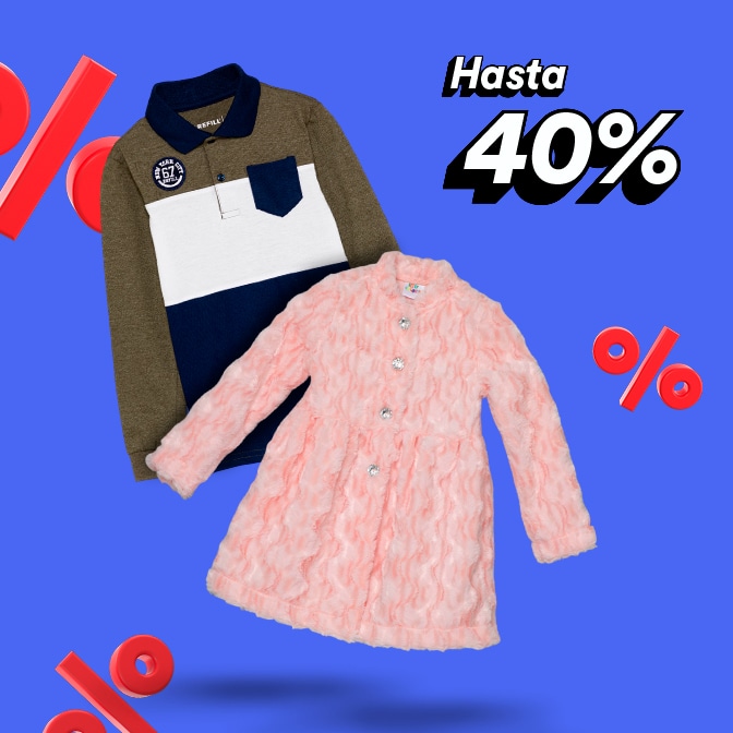 Hasta 40% de descuento en looks infantiles y para bebé. Pulsa aquí para elegir el de tu peque.