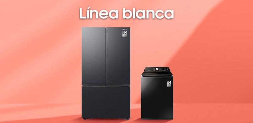 Línea blanca Samsung. Pulsa aquí para encontrar refrigeradores, lavadoras y más.