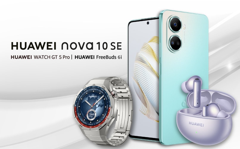 Huawei Nova 10 SE. Huawei Watch GT4 Pro. Huawei Freebuds 6i Pro. Pulsa aquí para ver productos Huawei.